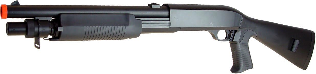 Double Eagle Airsoft Tri Bust Shotgun Full Stock