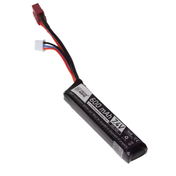Specna Arms LiPo 7.4V 600mAh 20/40C Battery for PDW (Deans)
